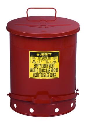 JUSTRITE 14GAL OILY WASTE CAN FOOT COVER - Kamps Pallets